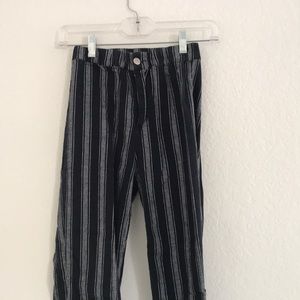 Black striped pants